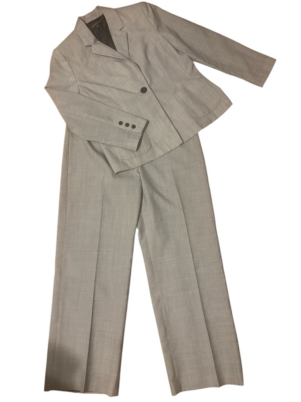 Kasper Light Gray Pantsuit Jacket Blazer Pants